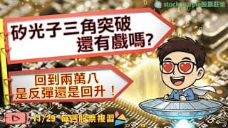 矽光子三角突破，還有戲嗎?  大盤回到兩萬八是反彈還是回升!