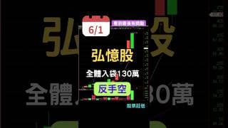 同學五月大賺240萬，弘憶股收割130萬，反手空陽明+22萬