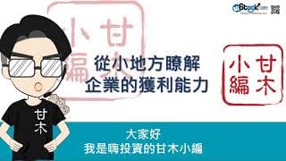 從小地方瞭解企業的獲利能力