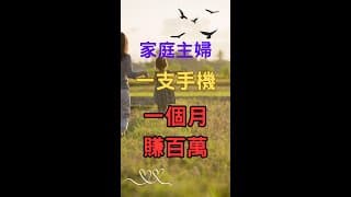 家庭主婦，一支手機，獲利百萬技巧公開